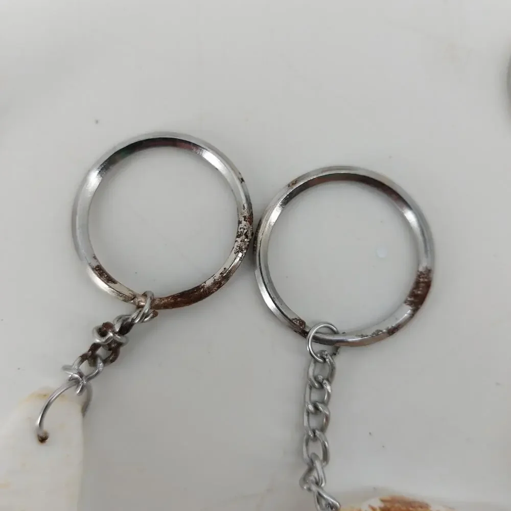 Sheshell Key Rings Lot Keychain Lot of 9 Natural Boho